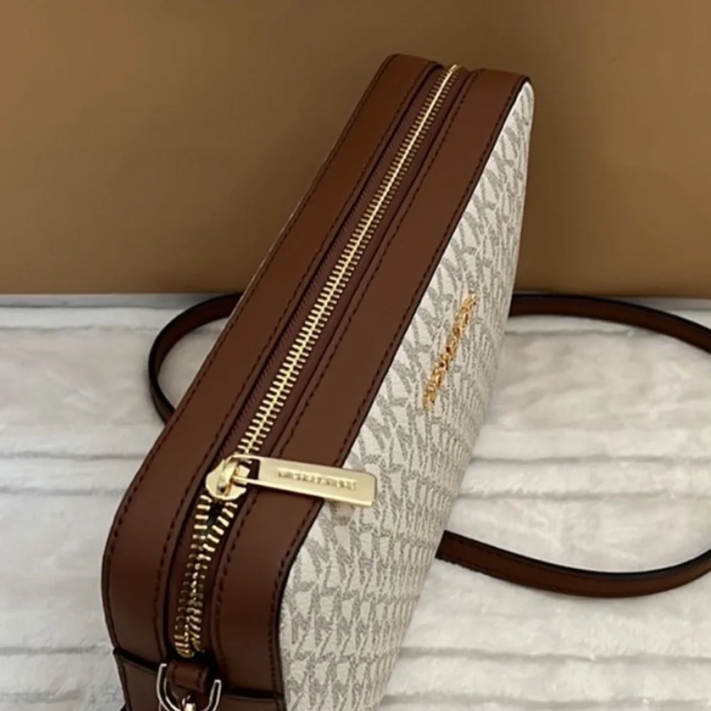 Michael Kors Jet Set Large Printed Logo Crossbody Messenger Bag